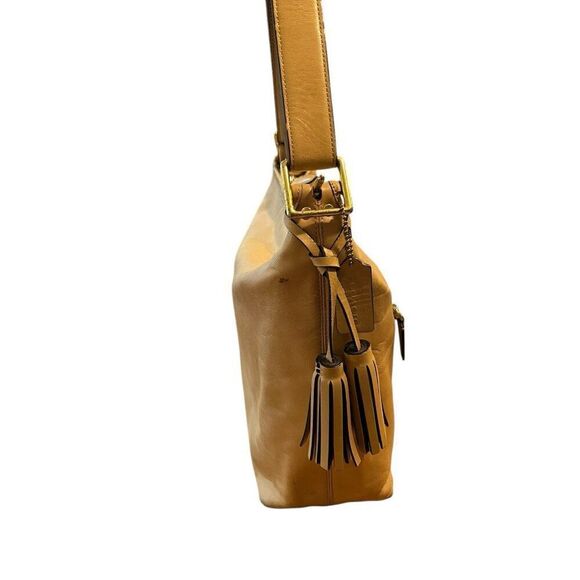 Coach Legacy Tassel Shoulder Bag 19889 Beige Tan Leather Large Tote Vintage - Picture 2 of 13